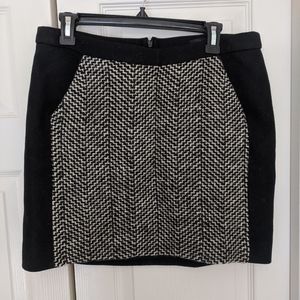 J Crew black and gray mini skirt